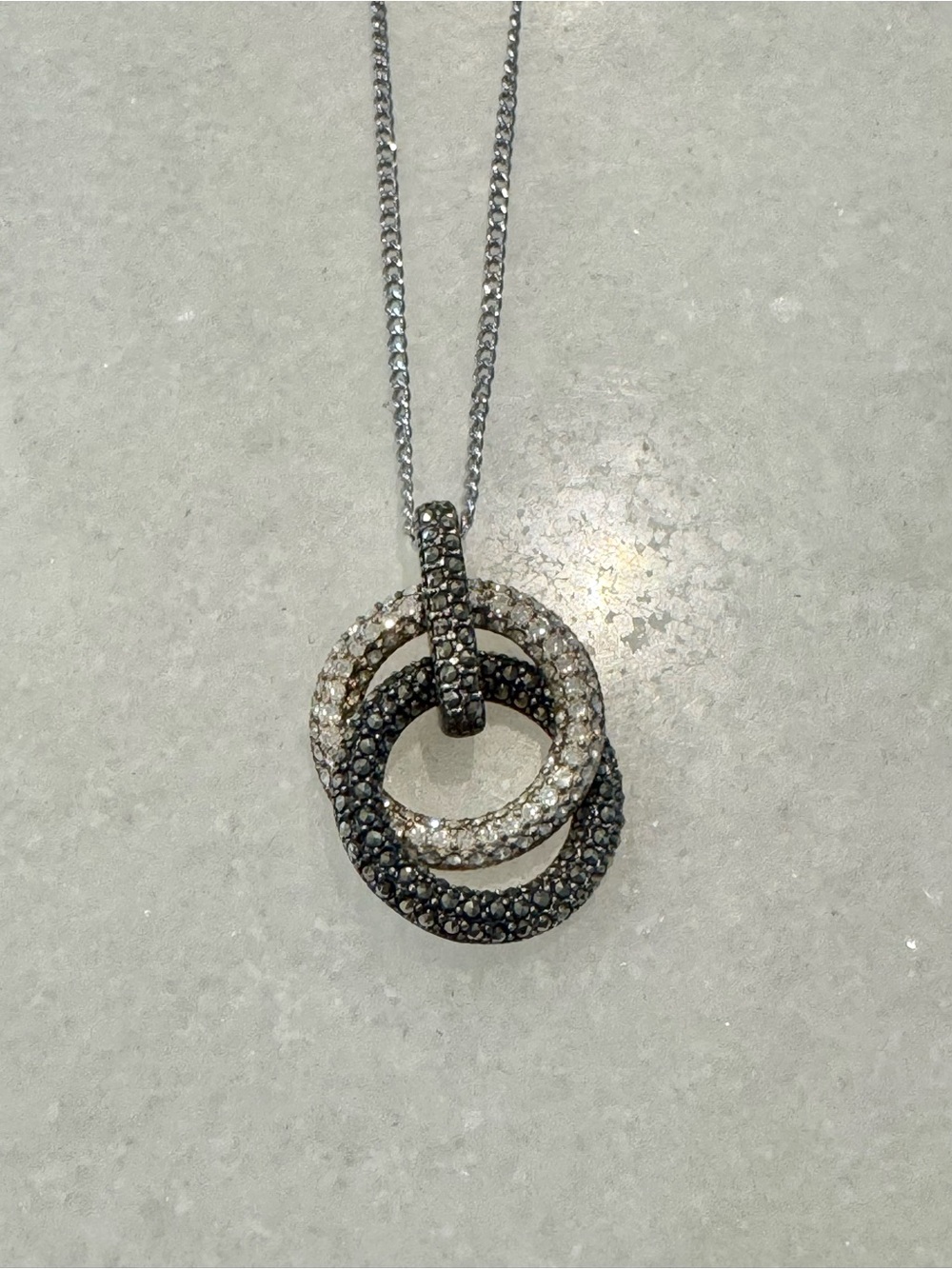 Judith Jack marcasite 16” knot pendant necklace - Picture 2 of 3